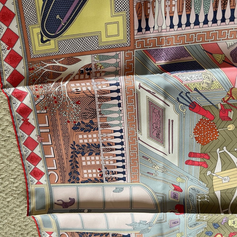 Hermes scarf Objets de Curiosite Silk Scarf w/ Tags
 - objects of curiosity NWT - Picture 2 of 8